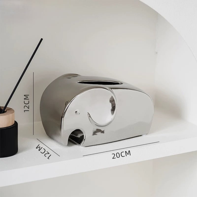 エレファント セラミック ティッシュケース 全3色 象 | 70PARK