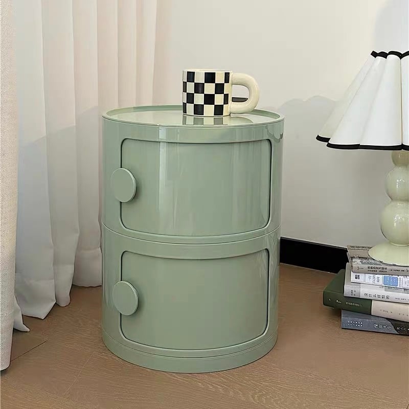 ラウンド 二段 収納 円柱 ラック サイドテーブル 全6色 | 70PARK