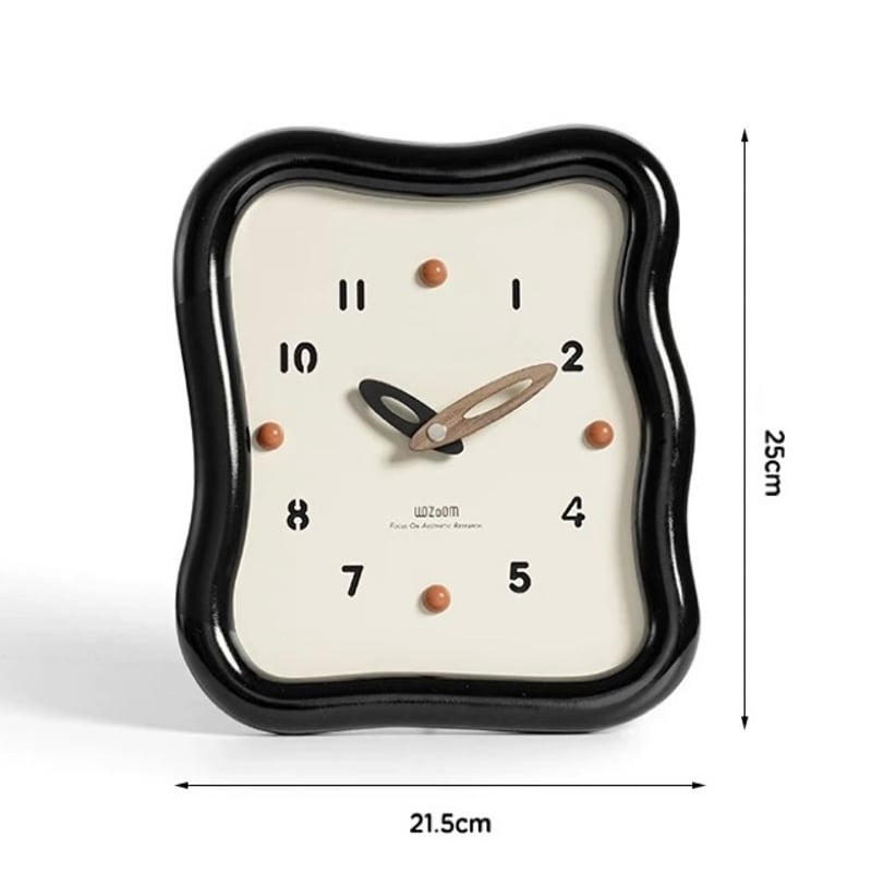 チャビー ニュアンス ウエーブ フレーム クロック 全3色 置き時計 | 70PARK