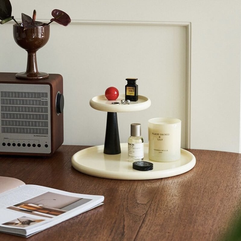 可動式 二段 ラウンド アクセサリー トレイ 全2種 収納 | 70PARK