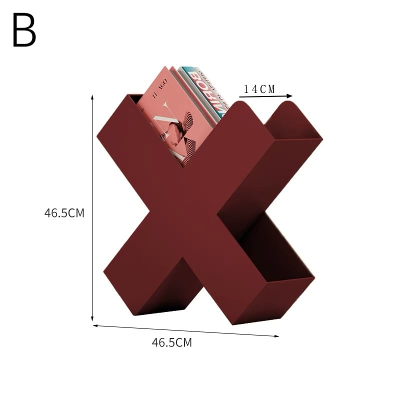 X型 アイアン マガジンラック 収納 ブックスタンド 全4色 | 70PARK