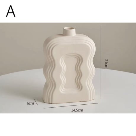 #アーチ ウエーブ セラミック フラワーベース 花瓶 全6種