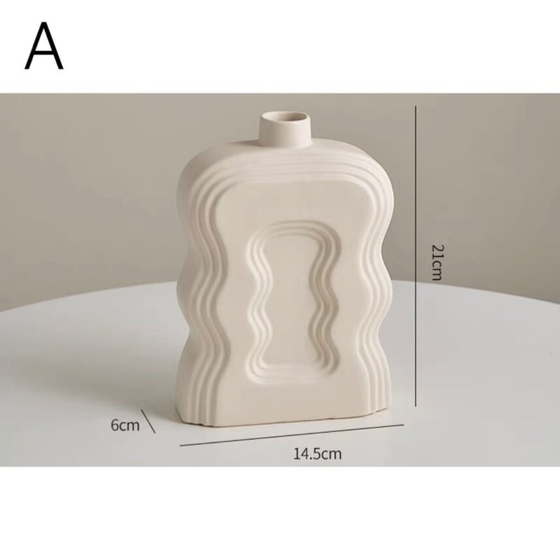 アーチ ウエーブ セラミック フラワーベース 花瓶 全6種 | 70PARK アーチ ウエーブ セラミック フラワーベース 花瓶 全6種 | 70PARK