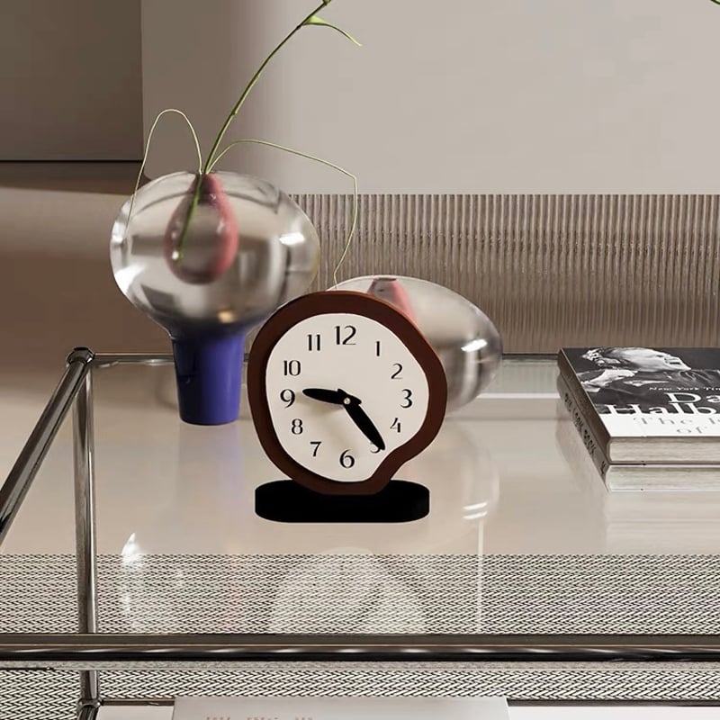 デザイン クロック おしゃれ 置き時計 ユニーク シルエット バイカラー クロック 置き時計 | 70PARK