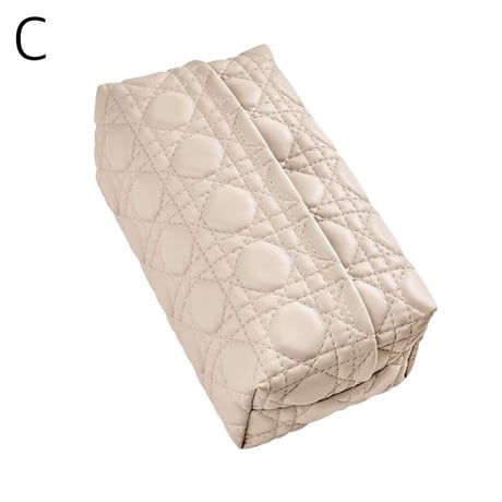 #キルティング シンプル ティッシュケース 全3色
