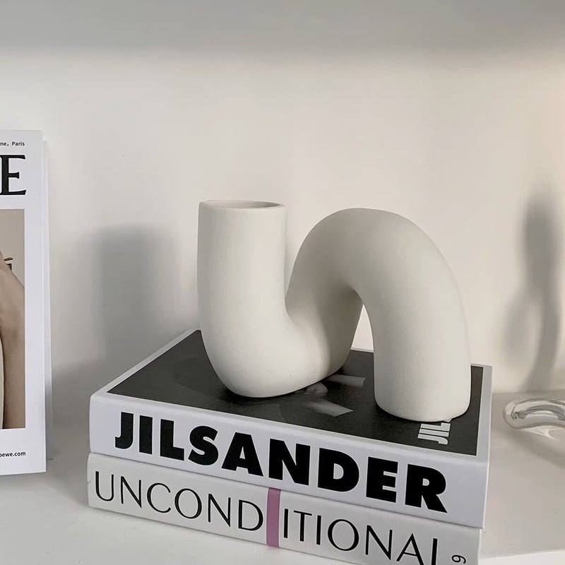 即納】#ツイスト セラミック フラワーベース 花瓶 オブジェ | 70PARK