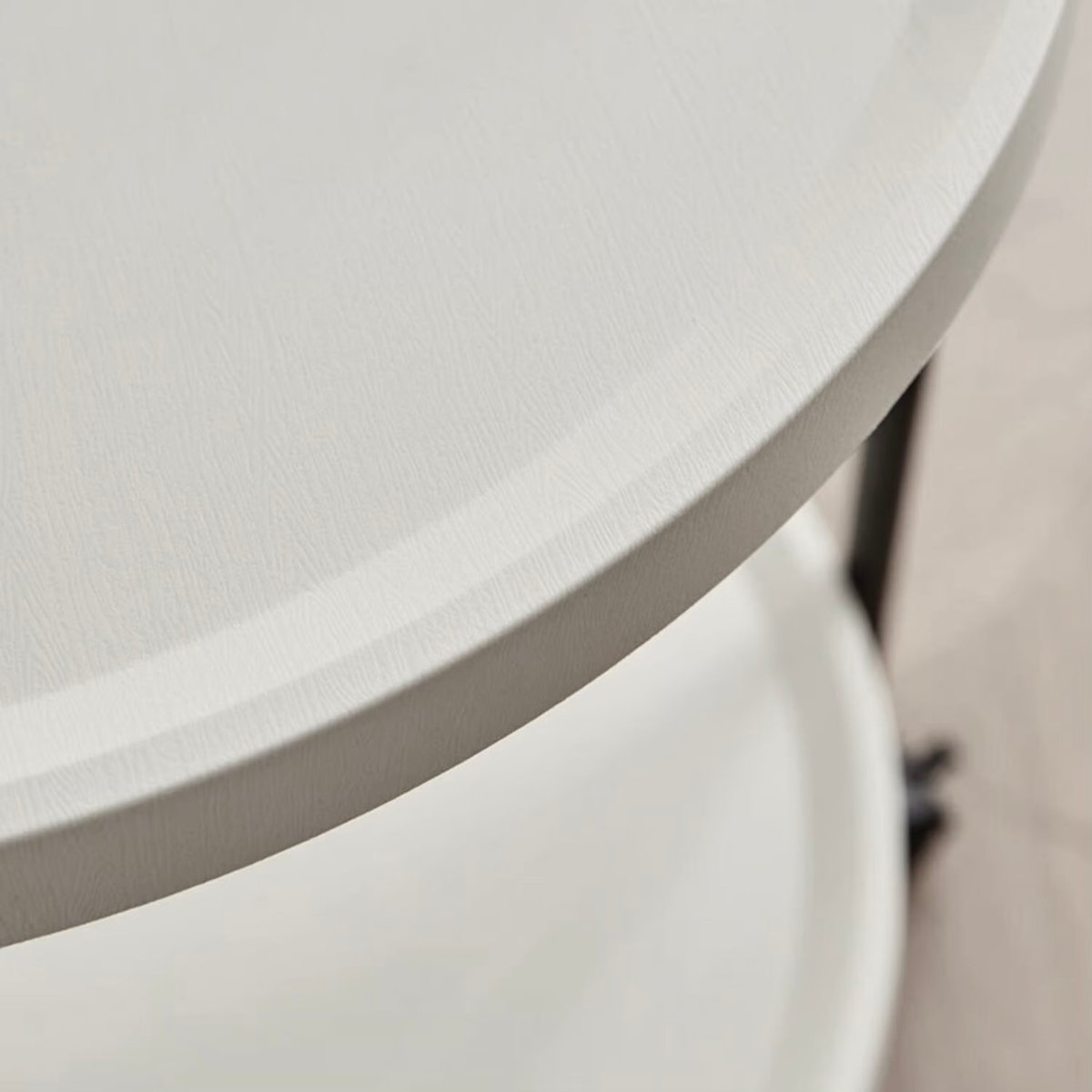 即納】#持ち手 キャスター付き ラウンド サイドテーブル 全3色