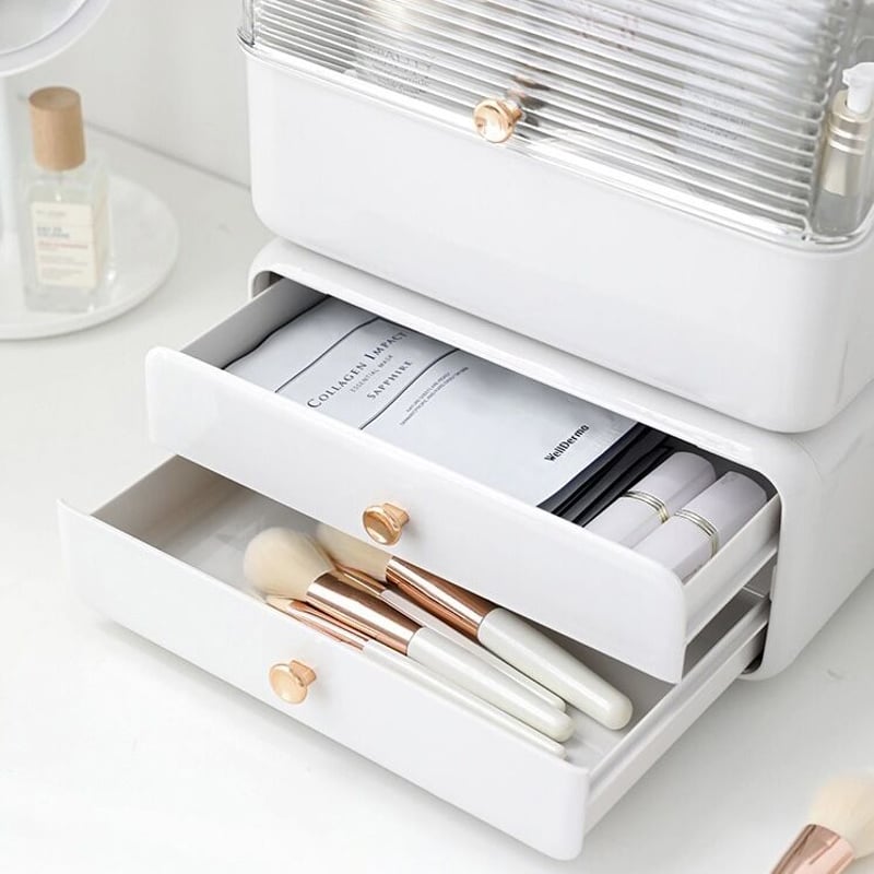 値下げしました、アタ製コスメボックスL サイズ 引き出し付 大容量 コスメ ボックス 全2色 メイク 収納 | 70PARK