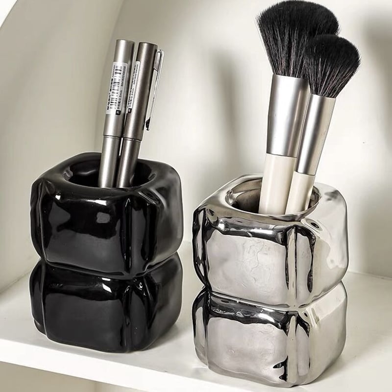 キューブ セラミック ブラシスタンド 全3色 ペン立て | 70PARK