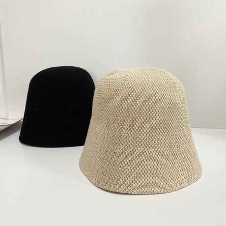 【即納】#リネン シンプル バケットハット 全4色 帽子