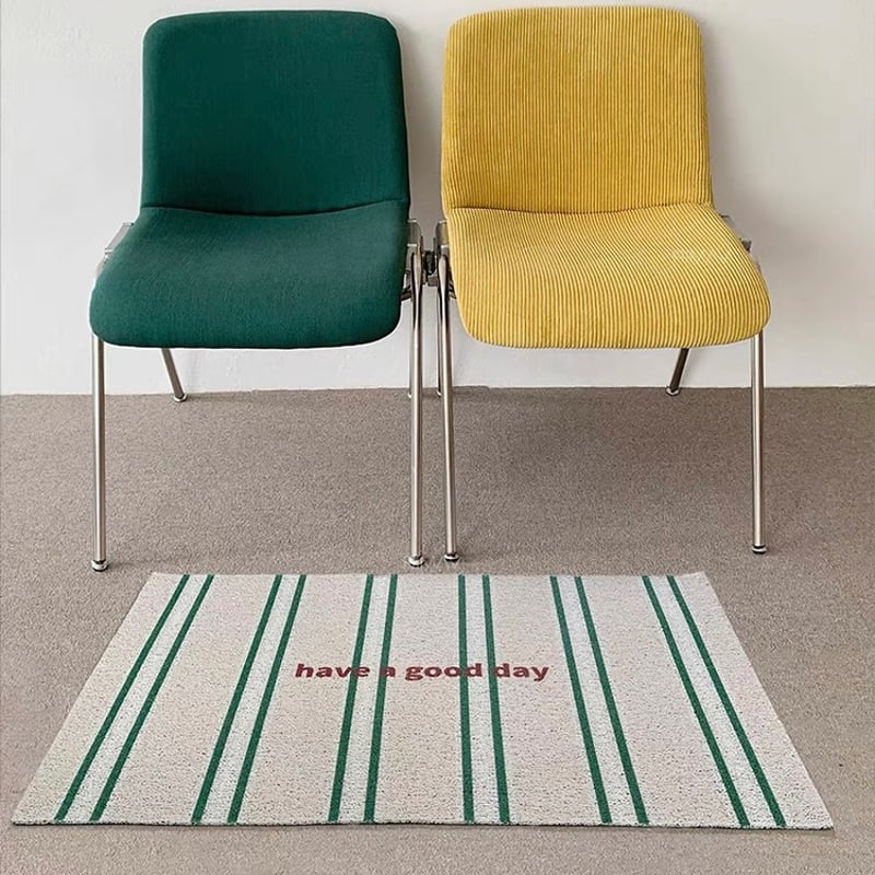 モリス風背当て付き椅子シート2枚、玄関マット50×80cmおまとめ carpet-ishibashi_k-ft1702-5080