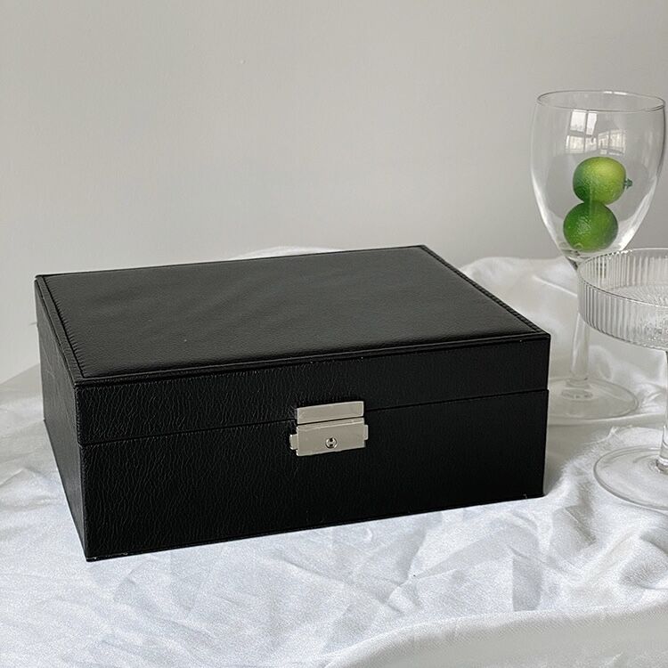 二段 鍵付き シンプル ジュエリー ボックス 全2色 収納 | 70PARK