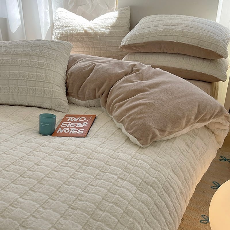 フェイクファー ベルベット調 冬用 布団カバーセット 全2色 | 70PARK