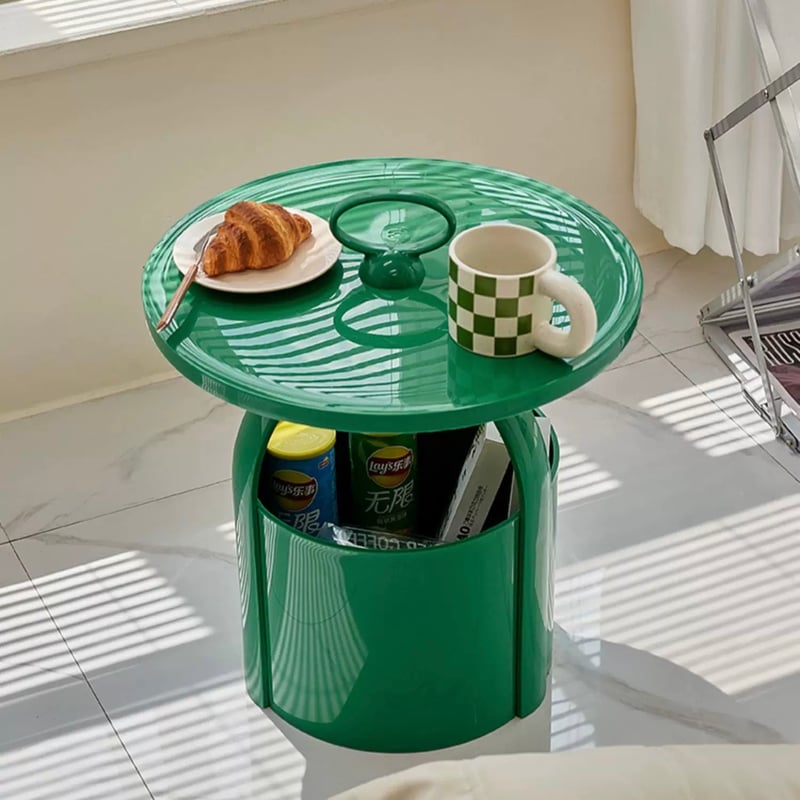 持ち手付き ラウンド 収納 サイドテーブル 全6色 マガジンラック | 70PARK