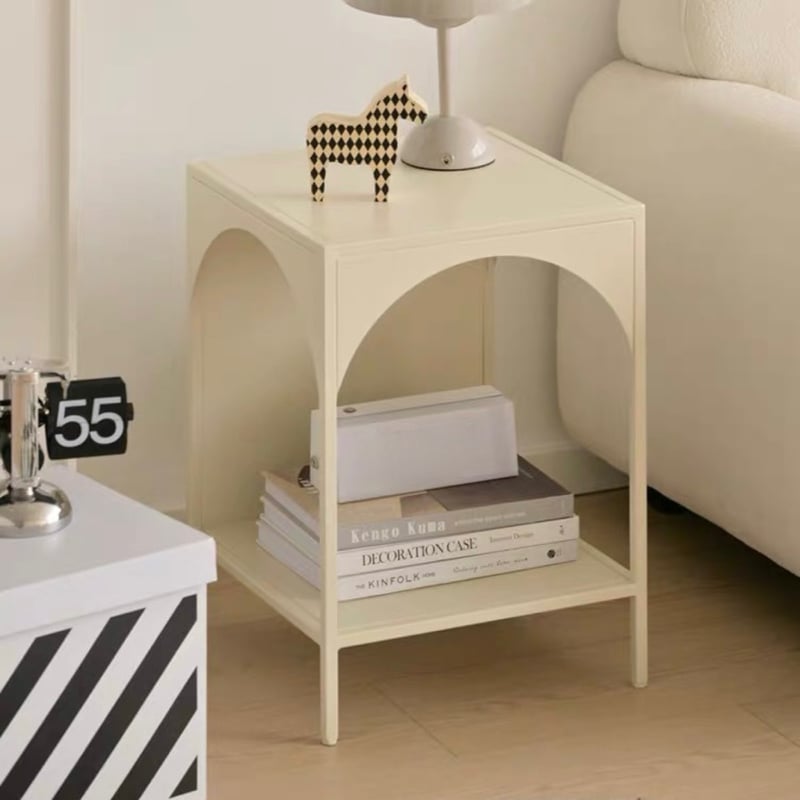 脚付き アーチ アイアン サイドテーブル 全3色 収納 | 70PARK