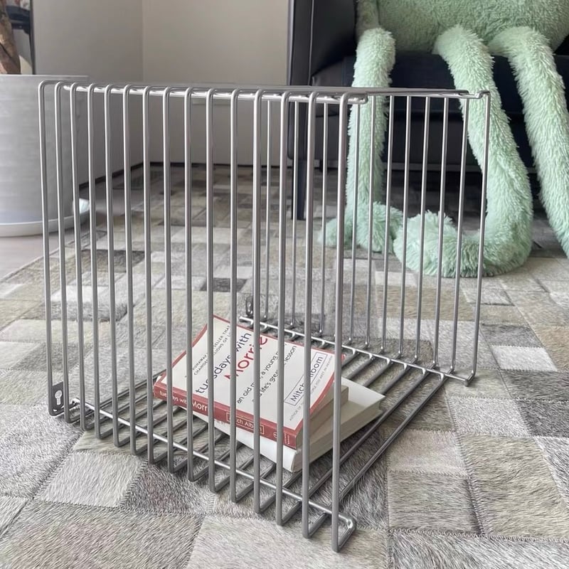 シルバー メタル 収納 ラック サイドテーブル マガジンラック ワイヤー