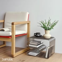 #シルバー メタル N型 収納 ラック サイドテーブル マガジンラック ワイヤー