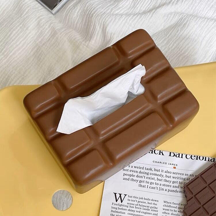 brunt ブラント　ティッシュケース　チョコチップ セラミック 板 チョコレート モチーフ ティッシュケース | 70PARK