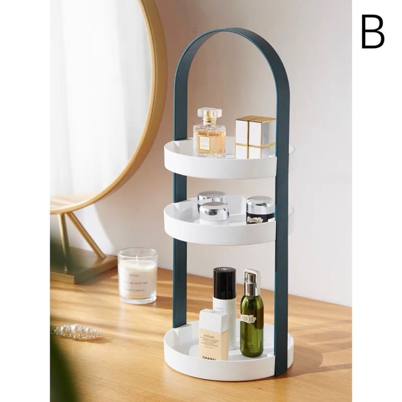 アーチフレーム 円型 三段 ラック 全3色 コスメ 収納 | 70PARK