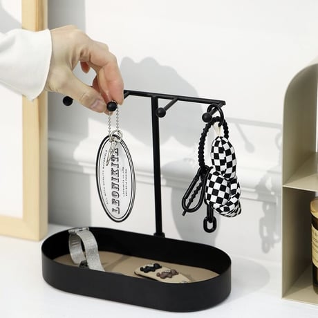 #アクセサリー 鍵 スタンド トレイ 全2色 収納 小物置き