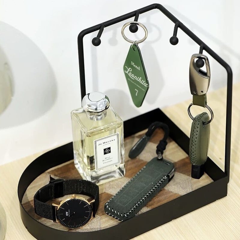 コーナー 鍵 スタンド トレイ 全2色 玄関 収納 小物置き | 70PARK