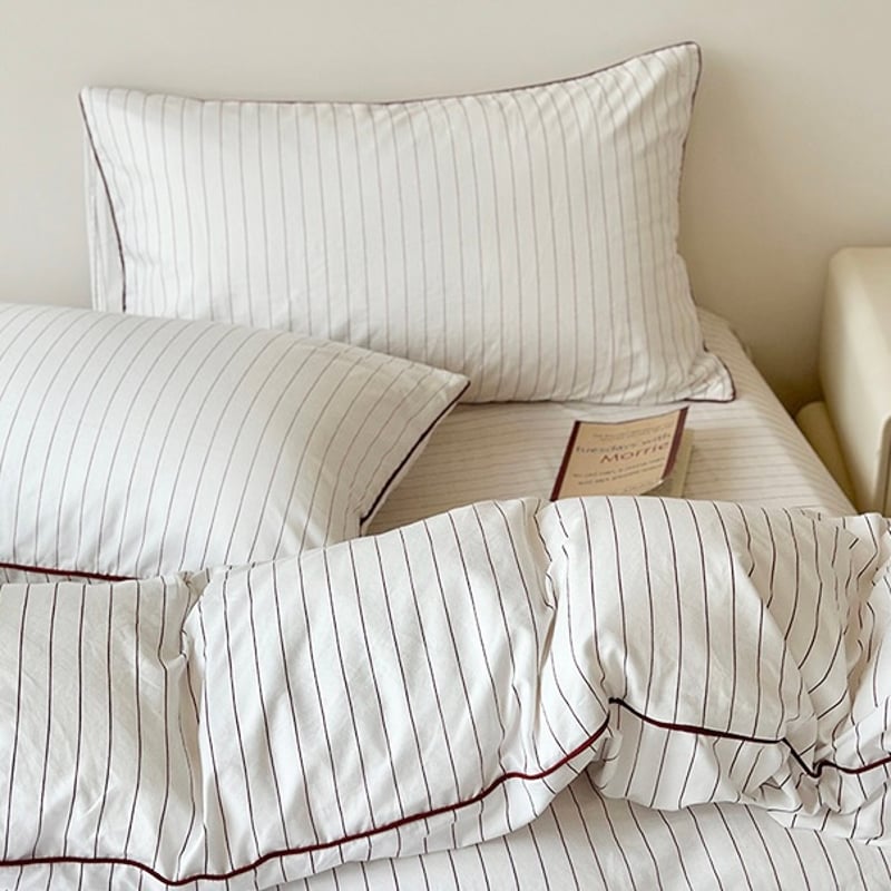 ７０'S オレンジと白のストライプ ベッドカバー 70'S オレンジと白のストライプ ベッドカバー