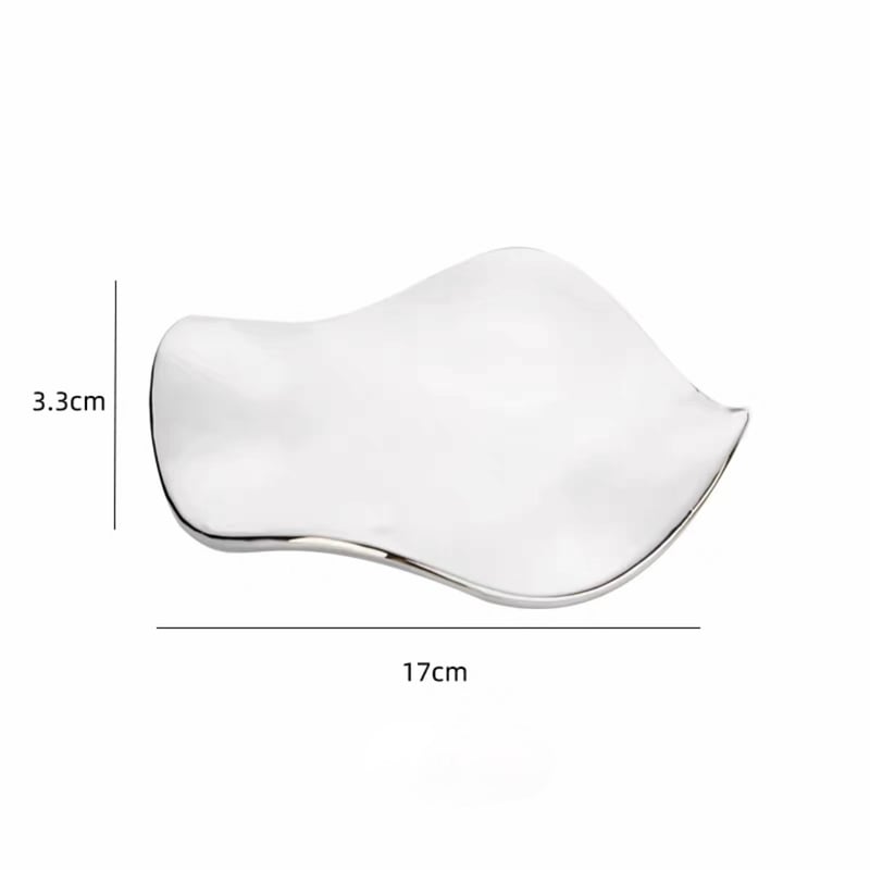 ニュアンス 不規則 ウエーブ ミラー トレイ シルバー | 70PARK