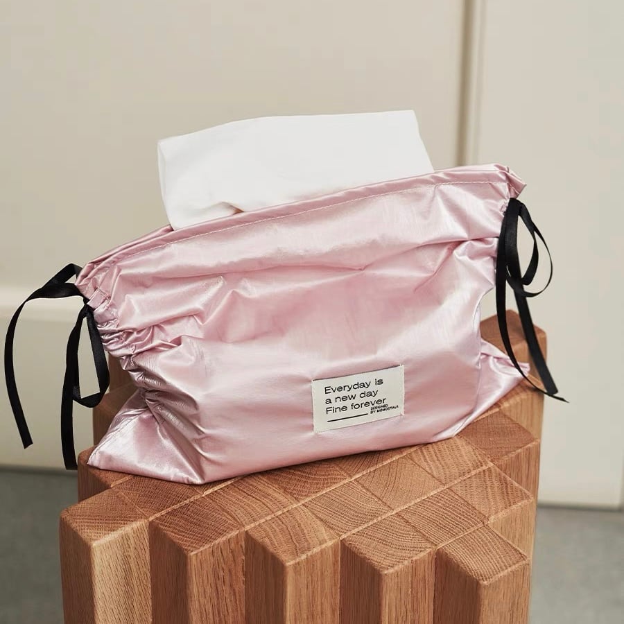 シャイニー リボン ギャザー ティッシュケース 全6種 | 70PARK