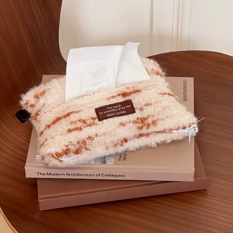 #ふわふわ ミックス ニット ティッシュケース 全2種 ティッシュカバー 吊り下げ