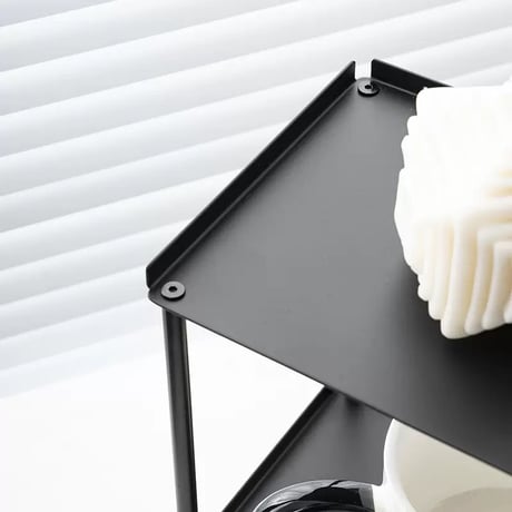 #ステンレス ブラック 塗装 三段 ディスプレイ ラック 収納
