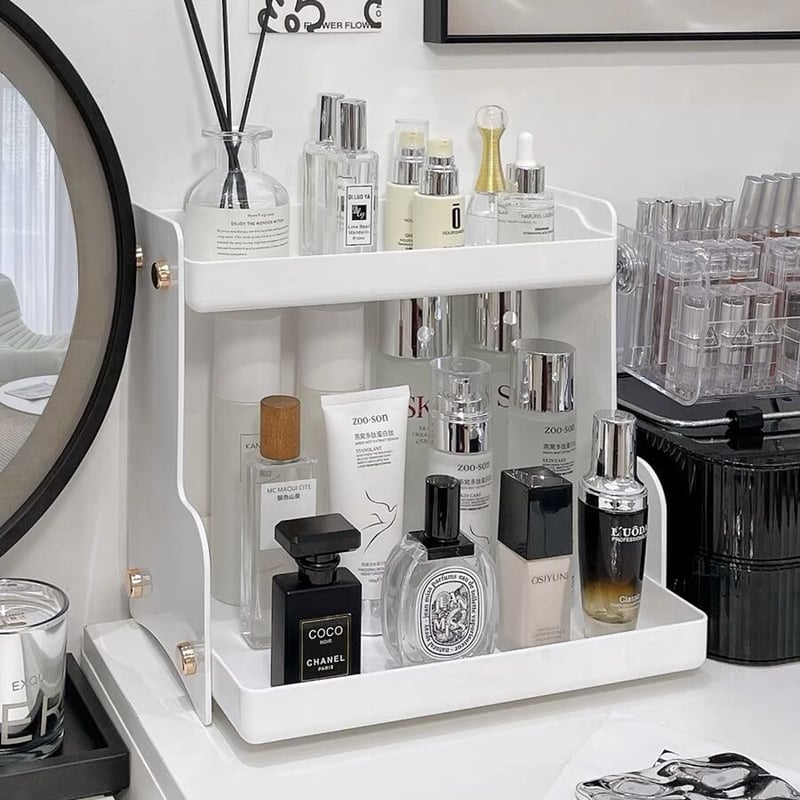 アクリル 二段 コスメ 軽量 収納 ラック 全3色 | 70PARK