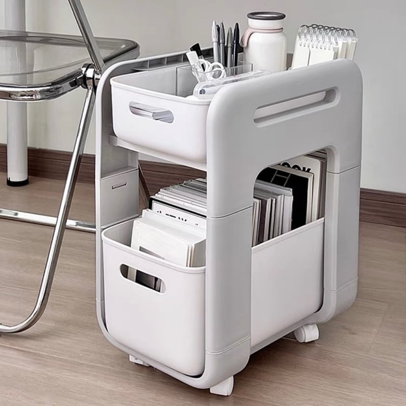 キャスター付 2段 ラック ワゴン デスク下 収納 | 70PARK