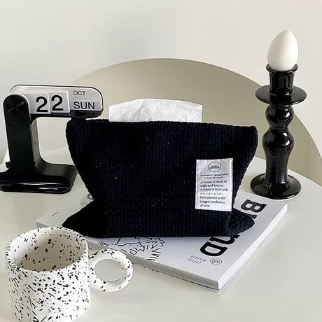 #ファブリック シンプル ティッシュケース 全3色 ティッシュカバー 吊り下げ