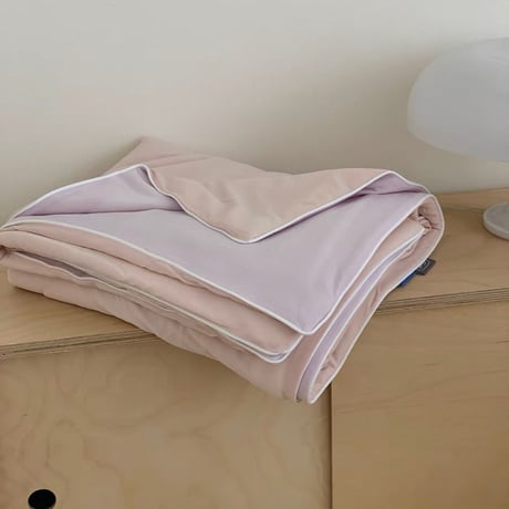 #パイピング 冷感 夏掛け布団 カラフル ブランケット 全6色 単品 2サイズ ひんやり