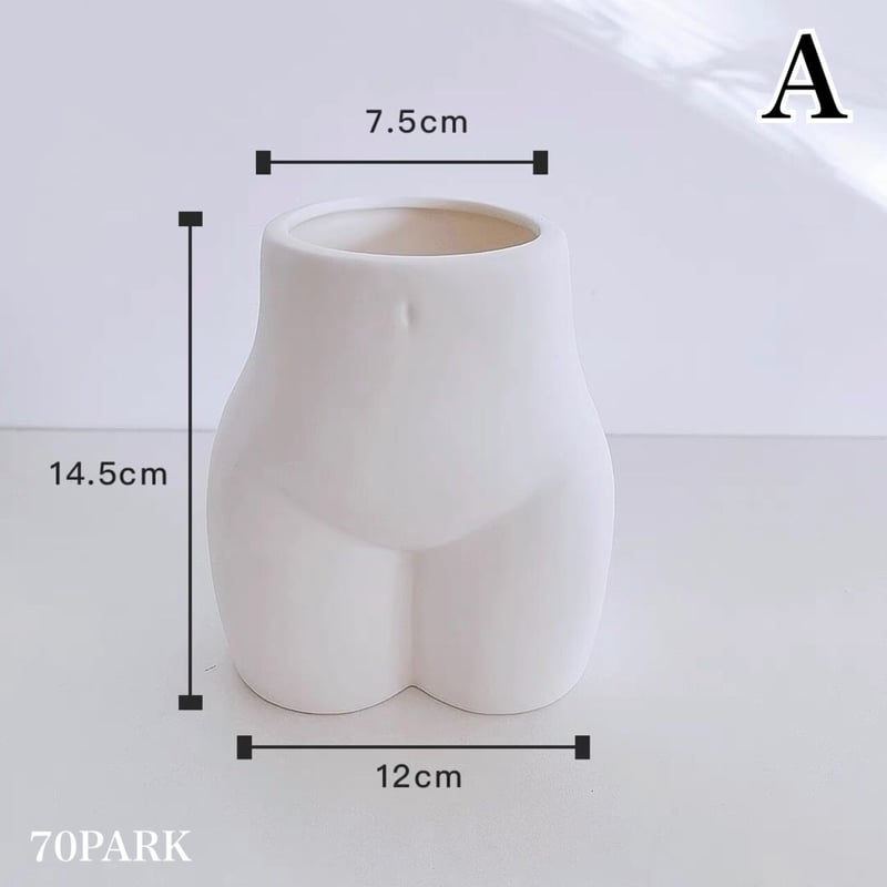 ヒップ型 ボディアート フラワーベース 全2タイプ 花瓶 | 70PARK