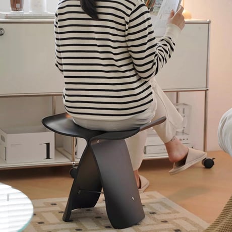 #ブラック バタフライ スツール サイドテーブル チェア