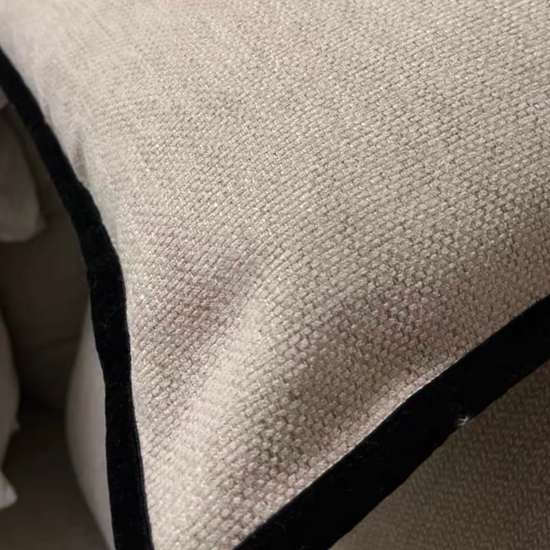 即納】#パイピング リネンライク クッションカバー 全2色 45×45