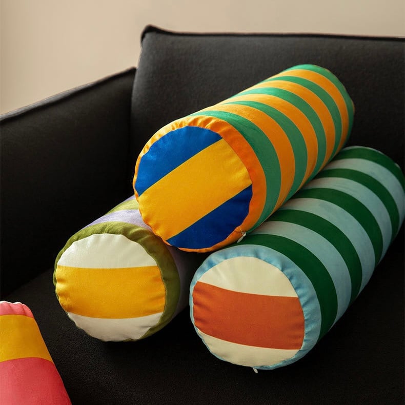 マルチカラー ストライプ ロング クッション 全4色 60cm | 70PARK