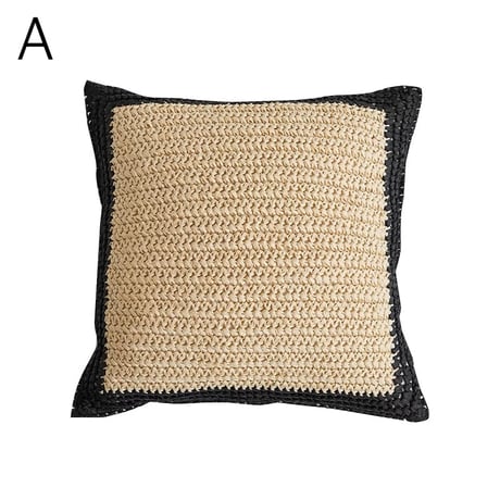 #ストロー素材 モノトーン クッションカバー 全2種 45×45