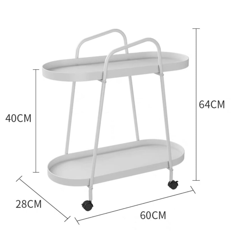 キャスター付 二段 収納 ラック ワゴン カート テーブル | 70PARK