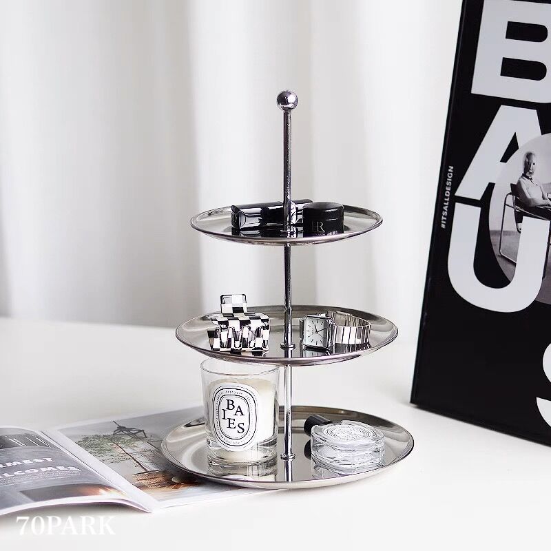 ステンレス 三段 アクセサリー トレイ ディスプレイ | 70PARK