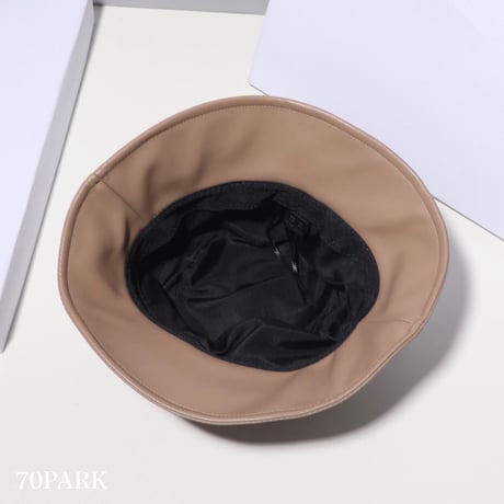 【即納】#フェイクレザー バケットハット  全4色 帽子