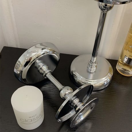 #メタリック シルバー キャンドルホルダー 全3サイズ