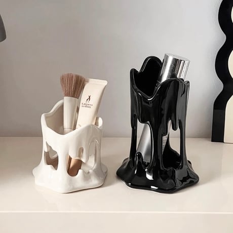 #メルティング セラミック ブラシスタンド 全4種 キャンドルホルダー 収納