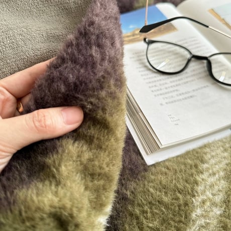 #グリーン ミックス レトロ チェック柄 布団カバーセット 全2サイズ 冬用 厚手 ベッドカバー 寝具カバー