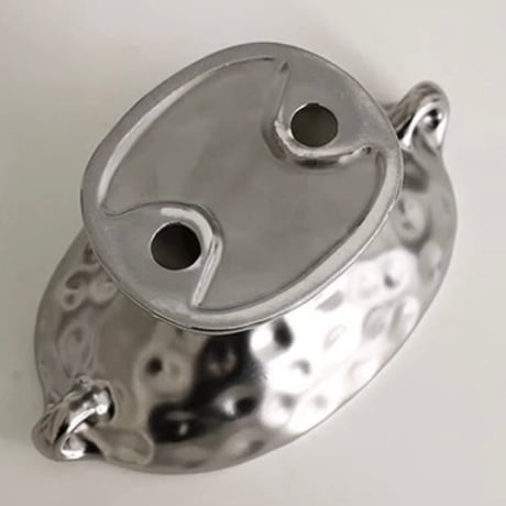 #持ち手付き ニュアンス セラミック アクセサリー トレイ 全2色 小物置き