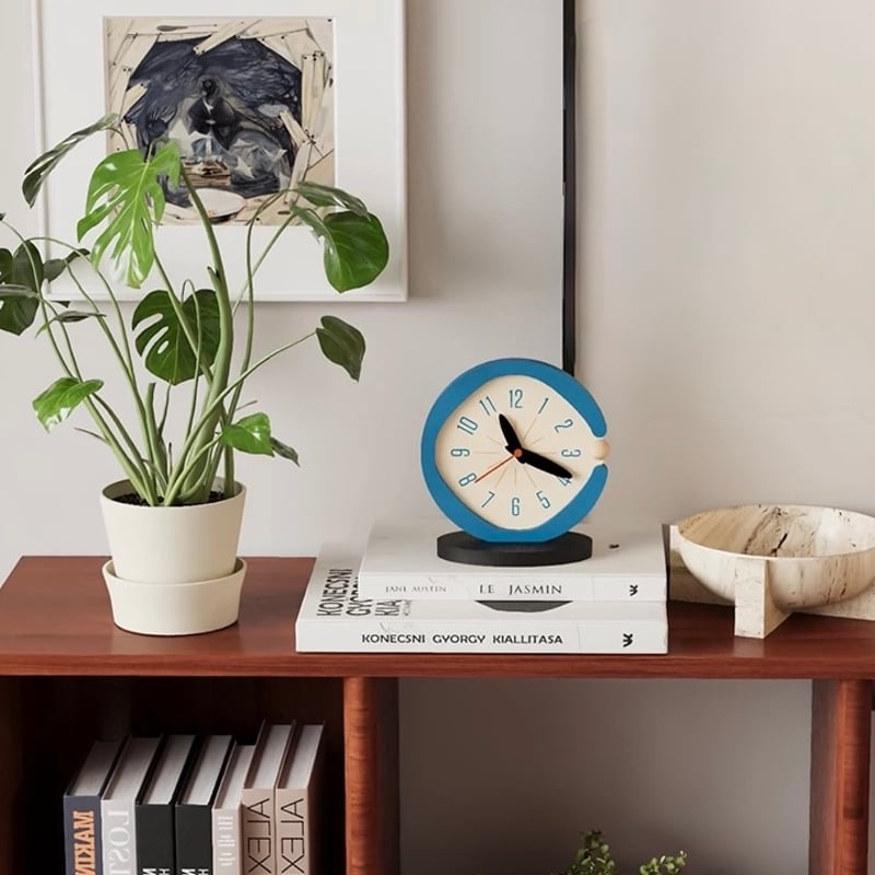 ニュアンス シルエット カラー 卓上 クロック 全2色 置き時計 | 70PARK