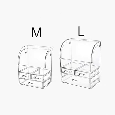 #クリア 大容量 コスメ ボックス 全2サイズ メイク 収納