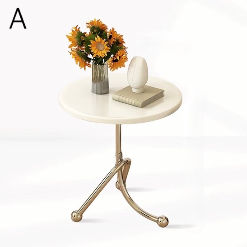 シルバー ツイストレッグ ラウンド ミニ サイドテーブル 全3色 | 70PARK