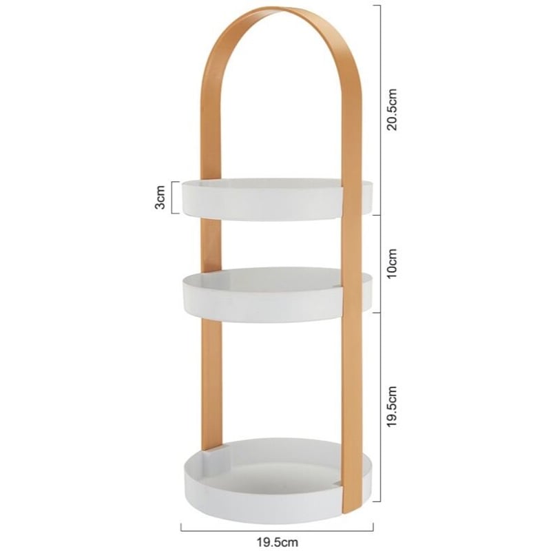 アーチフレーム 円型 三段 ラック 全3色 コスメ 収納 | 70PARK
